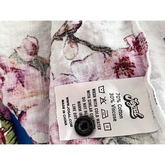 Jogal Men's Long Sleeve Button Up Shirt Size XL Tropical Floral Casual Hawaiian - Picture 8 of 8